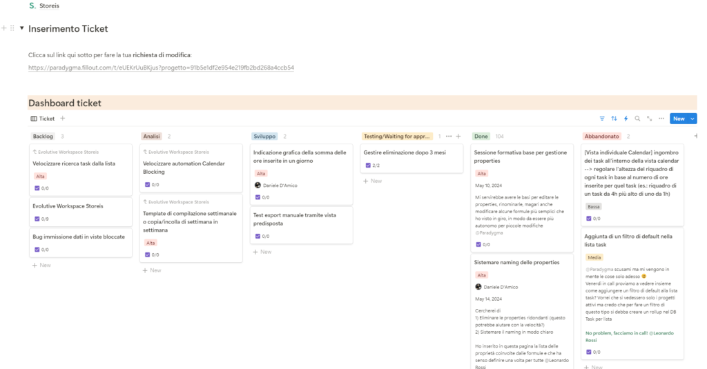 Sistema di gestione ticketing