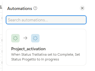 Automazione status