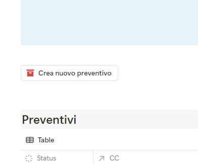 Button per la generazione del preventivo